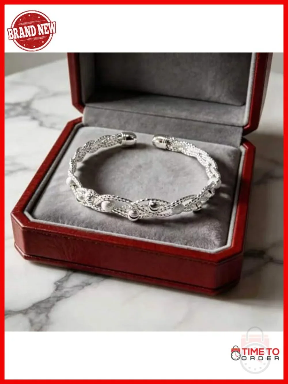 Sterling Silver Adjustable Open Cuff Stackable Bracelet